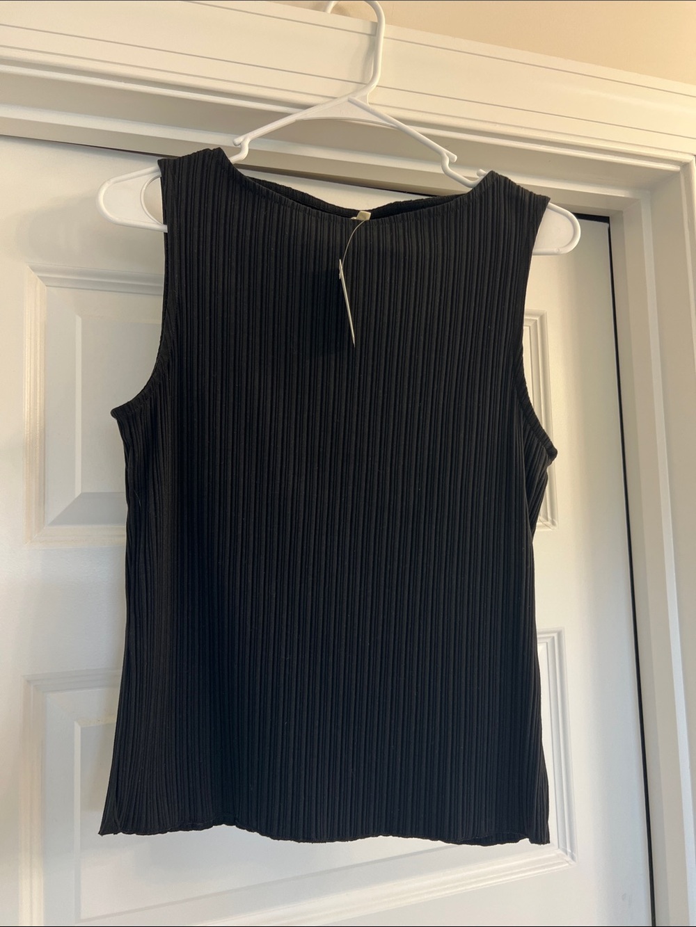 Madewell Black Pleated Tank Top